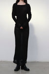 Marc le bihan shoulder lace long -sleeved dress 2864 black